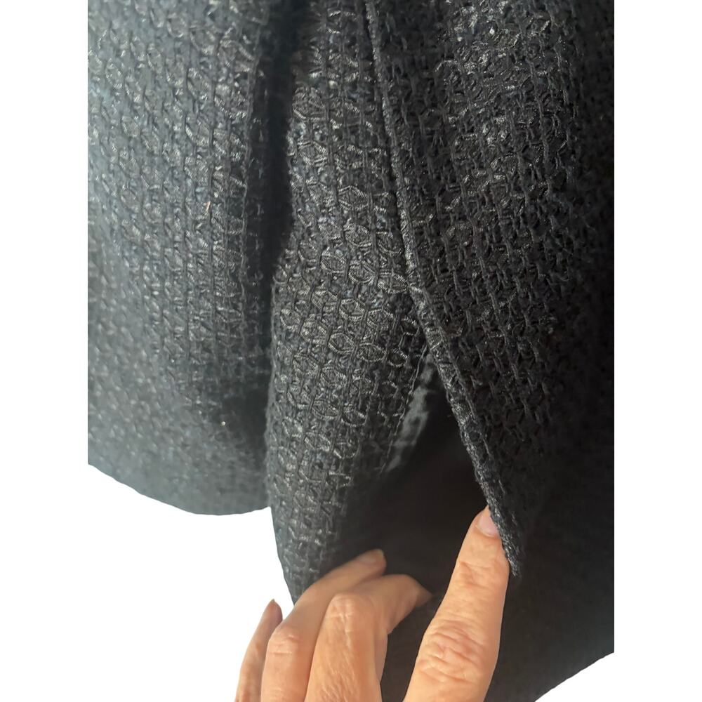 Bob Mackie Studio Textured Button Front Jacket Size 8 3/4 Bell Sleeves Cropped - Picture 4 of 6